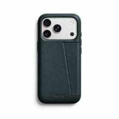 Coque en cuir avec porte-cartes pour iPhone 18 Pro - Vert profond