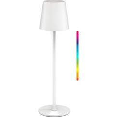 Lampe de table sur pied LED sans fil  RVBB - Blanc / 38 cm