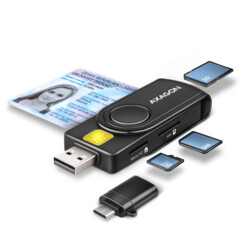Lecteur de cartes à puce, SD, microSD et SIM CRE-SMP2A