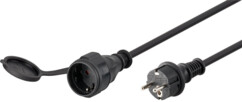 Rallonge électrique extérieure Goobay 25 m noire IP44