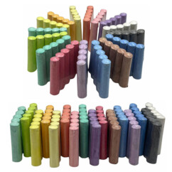 160 craies pour trottoir et extérieur rangés en étoiles et de face