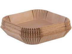 200 barquettes de papier sulfurisé pour friteuse à air chaud - 20 x 20 cm