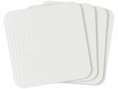 4 patchs antidérapants pour tapis lavables - coloris blanc