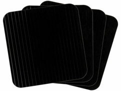 4 patchs antidérapants pour tapis lavables - coloris noir