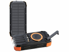Batterie externe solaire et dynamo 20.000 mAh PB-830 avec câbles USB-C / USB-A / Lightning