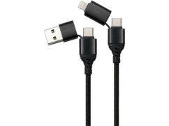 Câble bloqueur de données USB-A/C vers USB-C/Lightning 1,2 m