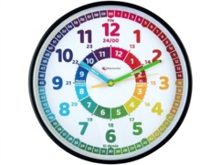 Horloge murale analogique éducative Ø 30 cm pour enfant