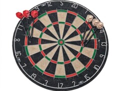 Jeu de fléchettes Ø 45 cm avec cible et 6 fléchettes avec pointes acier