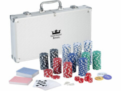 Mallette de poker en aluminium avec 300 jetons