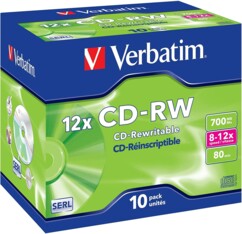10 CD-RW Verbatim 700 Mo