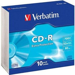 10 CD-R Verbatim Extra Protection Slim Verbatim