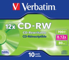10 CD-RW Verbatim 700 Mo