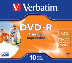 DVD-R Verbatim AZO Printable 4,7 Go (x10)