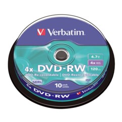DVD-RW Verbatim Spindle 4,7 Go (x10)