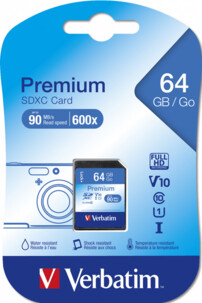 Carte SDXC U1 Premium - 64 Go Verbatim