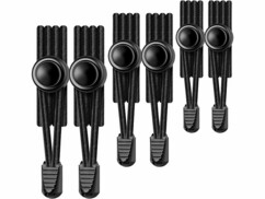 6 lacets élastiques autobloquants noirs vue de face