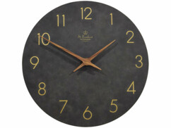 Horloge murale en bois Ø 30 cm avec mécanisme silencieux vue de face