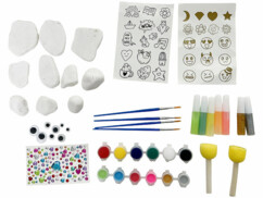 Kit de peinture sur pierre avec 10 pierres et accessoires