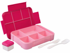 Lunchbox 1300 ml avec 5 compartiments - coloris rose