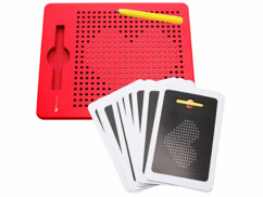 Planche à dessin magnétique de voyage 17,5 x 21,5 cm - coloris rouge