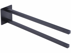 Porte-serviette adhésif double39 cm - coloris noir