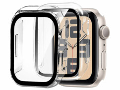 2 coques protection d’écran en verre trempé pour Apple Watch Series SE 40 mm