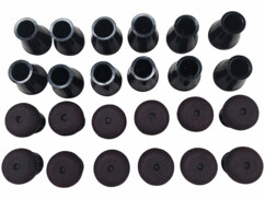 24 protections pour pieds de chaise Ø 14 à 20 mm avec patins en feutre - noir