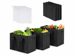 3 sacs de courses pliables 26,7 L