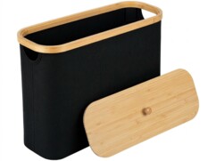 Boîte de rangement pour rouleaux de papier toilette coloris noir