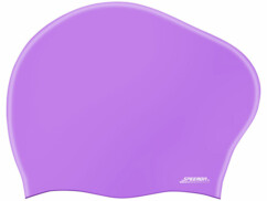 Bonnet de bain adulte en silicone spécial cheveux longs - coloris violet