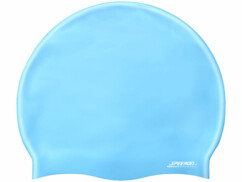 bonnet de bain pour enfant en silicone bleu