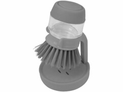 Brosse à vaisselle avec distributeur de liquide vaisselle et support