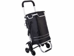 Chariot de course monte-escalier pliable avec sac isotherme 46 L amovible