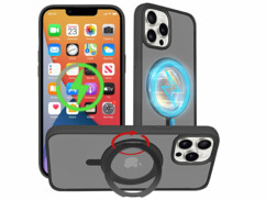 Coque antichoc pour iPhone 13 Pro compatible MagSafe avec support 360° 