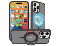 Coque antichoc pour iPhone 14 Pro compatible MagSafe avec support 360°