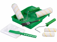 Kit de peinture avec 4 rouleaux, pinceau, mélangeur et bâche de protection