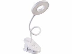 Lampe de lecture rechargeable LED CCT avec pince et col de cygne
