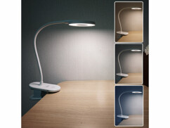 Lampe de lecture rechargeable avec support à pince et col de cygne