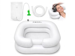 Lavabo gonflable avec pommeau de douche