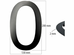 Numéro de maison en métal "0"