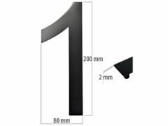 Numéro de maison en métal "1"