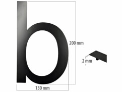 Numéro de maison en métal "B"