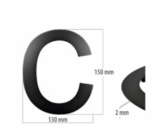 Numéro de maison en métal "C"