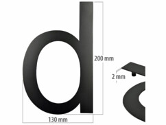 Numéro de maison en métal "D"