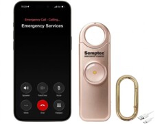 Porte-clés alarme d'autodéfense 130 dB - coloris rose