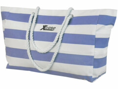 Sac de plage imperméable - coloris bleu/blanc