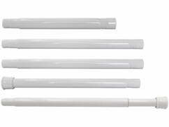 Tringle télescopique 72-175 cm pour rideau de douche en 5 parties