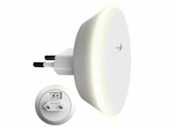Veilleuse secteur ronde LED CCT avec capteur d'obscurité