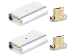2 adaptateurs Micro-USB magnétiques pour câble de chargement et transfert