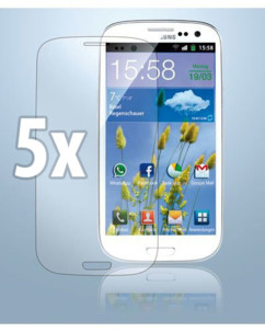 5 films de protection pour Samsung I9300 Galaxy S3